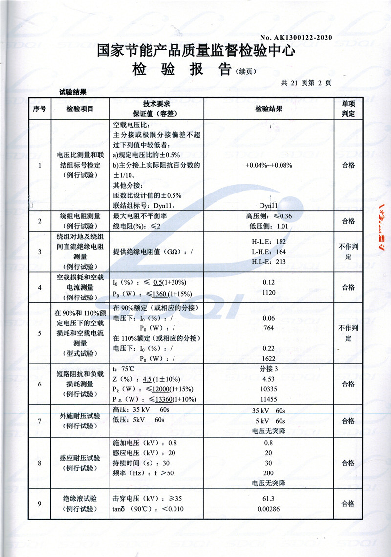 高低压试验报告-S11-1250巴青巴青巴青油浸式变压器-2.jpg